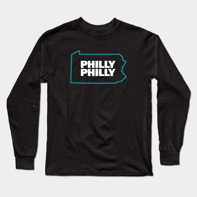 Philly Philly State Long Sleeve T-Shirt by Philly Drinkers